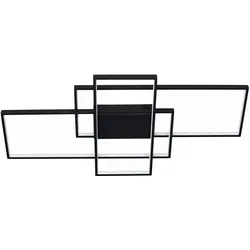 Nova Luce, Deckenleuchte, CLEA LED Deckenleuchte Schwarz 58W Steuerbare Lichtfarbe 100x50,7x8,5cm dimmbar 9756720 (3500 lm)