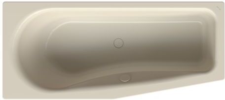 Bette BetteLuna Badewanne 2760-001 pergamon, 170x75x45cm, Schräge Fußende rechts
