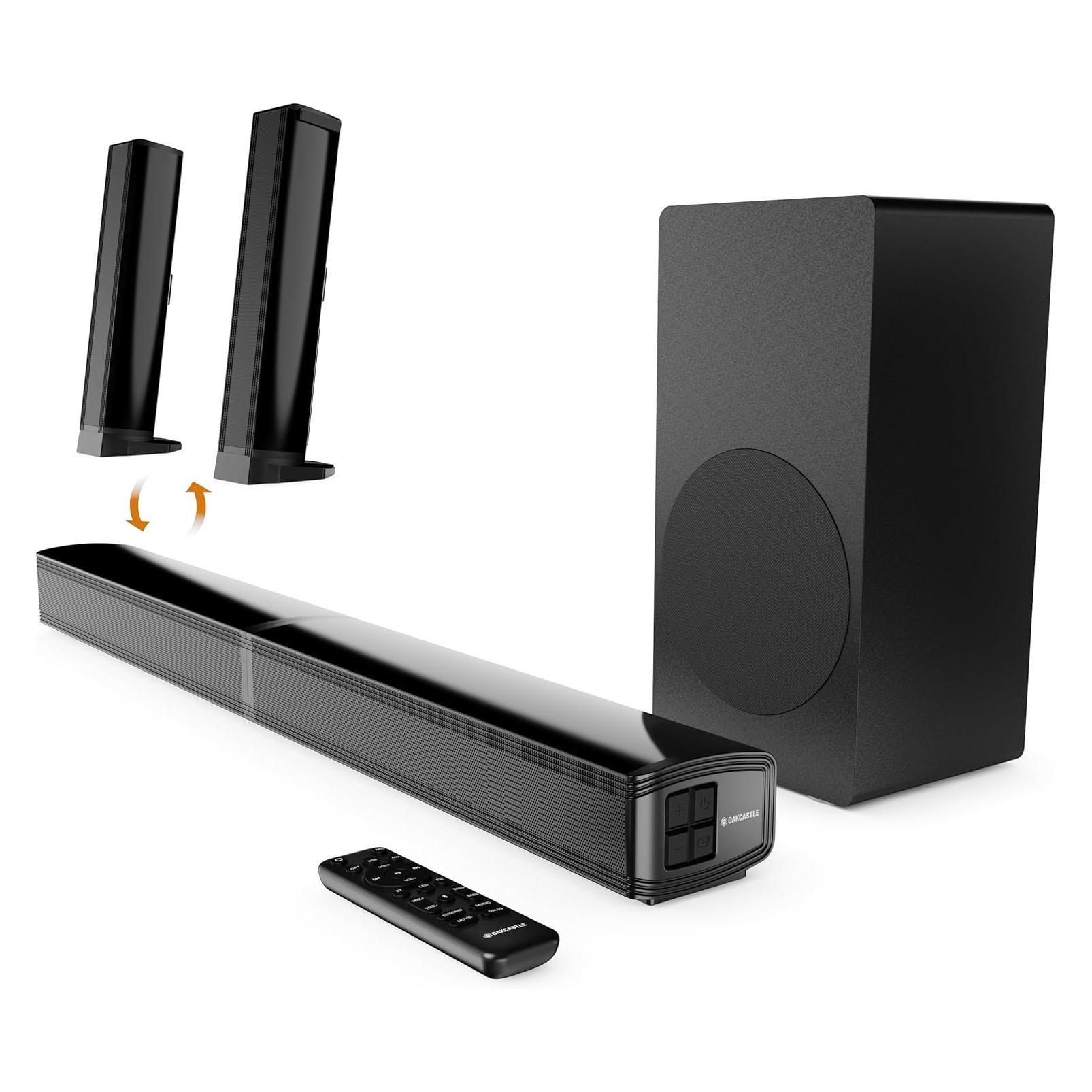 Oakcastle SB80 Xtra Bluetooth Split Soundbar + Subwoofer - Schwarz (200 W) (PEROAK1000003022)