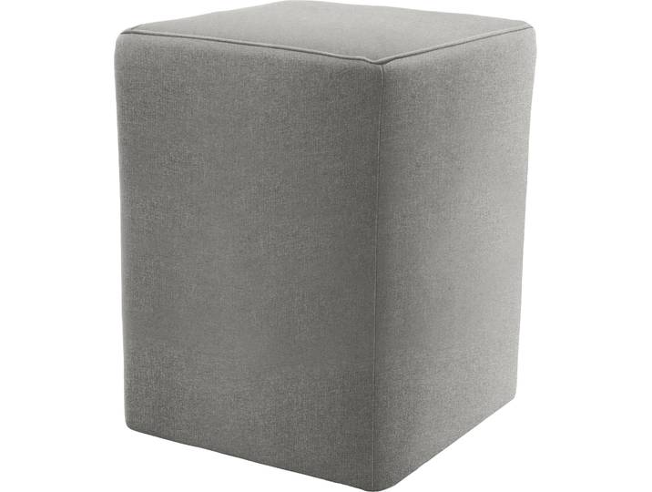 Hocker LOOKS XX , grau (salz, pfeffer), B:38cm H:47cm T:38cm, 100% Polyester, LOOKS BY WOLFGANG JOOP, Hocker, Hocker, kubische Form, ideal als Fussablage