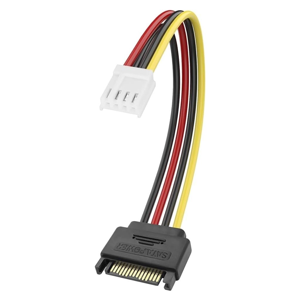PowerGuard 15-Pin SATA Male to 4-Pin Floppy Female Power Adapter Cable (Floppy, SATA) (00036384)