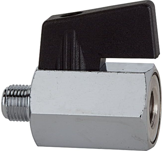 Mini robinet à boisseau 9,73 mm filetage int./ext. RIEGLER (375.10)