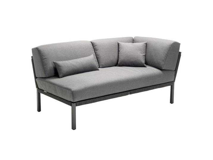 Solpuri Club Gartenloungesofa Aluminium/Rope/Acryl Dunkelgrau