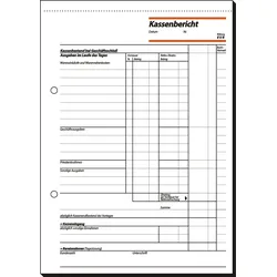 Sigel Formularbuch Kassenbericht A5 VE=50 Blatt