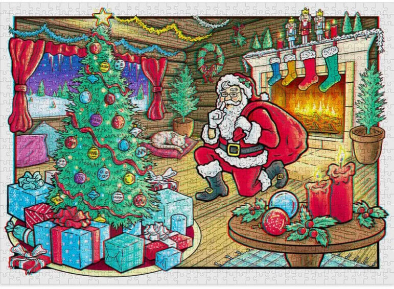 Puzzle 1000 pcs effet 3D Christmas - Cloudberries