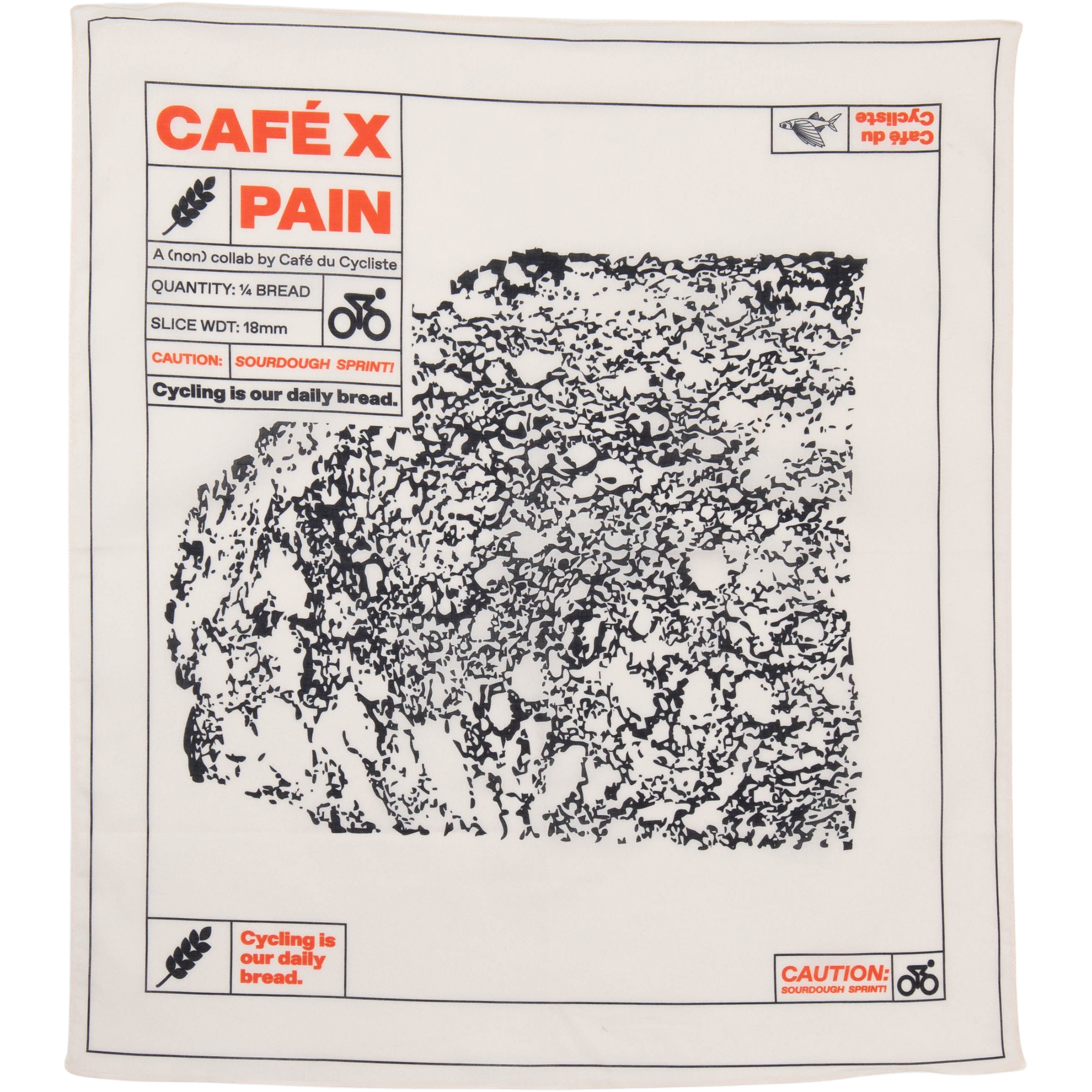 Café Du Cycliste Bandana Pain Cotton Scarf Schals & Multifunktionstücher schwarz Lifestyle Hautfreundlich