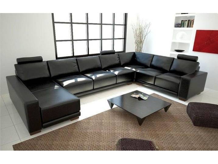 JVmoebel Wohnlandschaft Elegante Eckcouch aus italienischem Rindsleder mit Kissen, Made in Europa