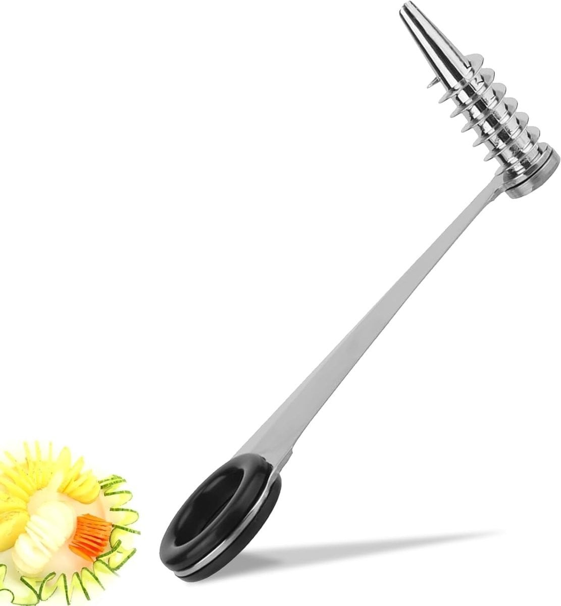 Handmatige Spiral Cutter voor Groenten en Fruit - RVS Spiral Slicer voor Aardappelen, Komkommers en Wortelen
