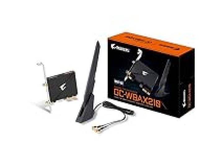GIGABYTE WiFi 6E GC-WBAX210 (2 x 2 802.11ax/Wi-FI tri-Bande/Bluetooth 5.2/Carte d'extension PCIe)