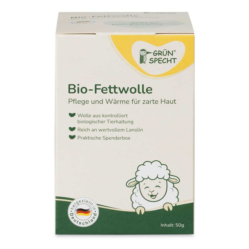 GRÜNSPECHT Naturprodukte GmbH Bio-Fettwolle, 50 g, kbT 08108624
