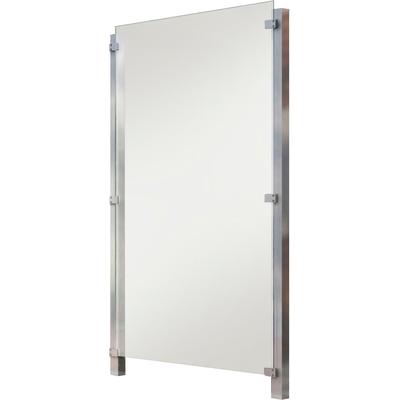 Zaun STAKET PRO, silber (silberfarben), Pfosten: 2 Stk., Edelstahl, Glas, Zaunelemente, Glaszaun, Gesamtlänge: 1,21 m, 2 Pfosten