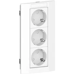GGK 4693 Steckdose 3-fach KSE/AR-3V-9010, Adapterrahmen, Installationssäule, weiß KSE/AR-3-V KSEAR3V