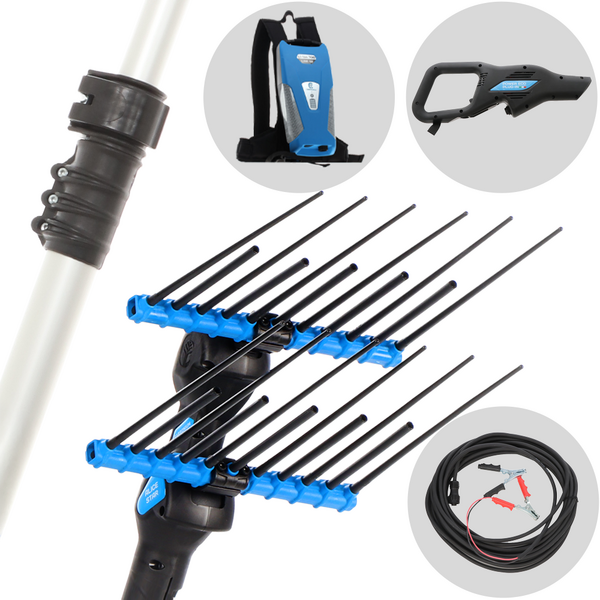 Campagnola Alice STAR 58 PLUS - Abbacchiatore elettrico a batteria a zaino - Asta telescopica in alluminio 245/330 cm