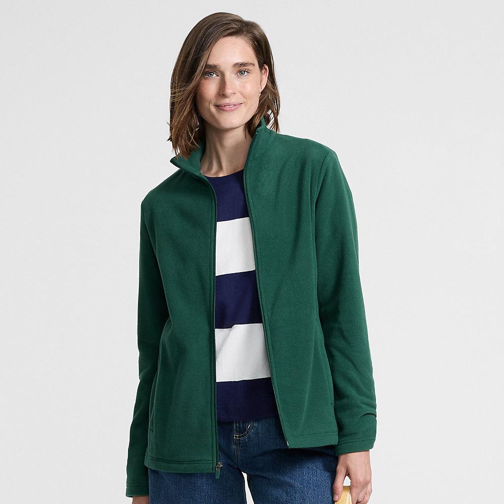 Anyweather Fleece-Jacke in Plus-Größe, Damen, size: plus, Grün, Polyester, by Lands' End