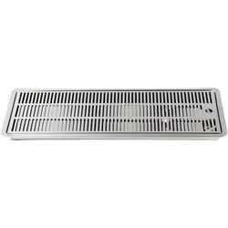 BieTal® Tropfschale Tropfkasten Edelstahl 40x22cm Einlass Einbau Ablauf seitlich