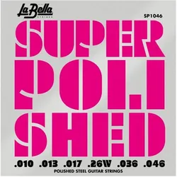 La Bella Set Strings Para Guitarra Electric Super Polished Regular 1-46 (6x, E-Gitarre, 0.02"), Saiten