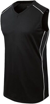 Augusta Sportswear 312162 Athletic Women's Dynamite Jersey T-Shirt in Black/Black/White size Medium   Polyester/Spandex Blend