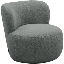 POLSTERSESSEL Katuscha Bouclé-Gewebe grau