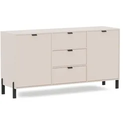 KOMMODE Cortina mit 2 Türen und 3 Schubladen, Sandbeige