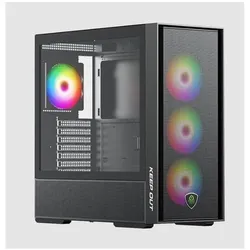 Keep Out Gaming ATX Semi-Tower Gehäuse KEEP OUT KO XC-805 MESH ARGB USB3 Schwarz (ATX, ITX), PC Gehäuse, Schwarz
