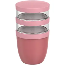 MEPAL Ellipse Lunchpot 900ml 3-tlg. - rosa|transparent