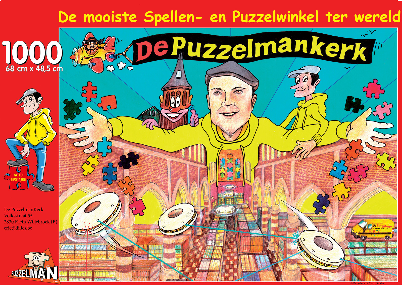Puzzelman De Puzzelman-kerk door Marc De Vos - 1000 stukjes