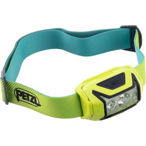 Petzl Stirnlampe Actik LED, mit Batterie, 450 Lumen, mit Rotlicht, wasserfest, grün-blau