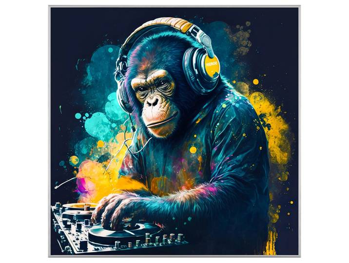 Bild mit Rahmen Monkey dj image LAND