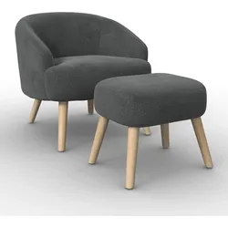 Sessel Sonja Chenille Schwarz