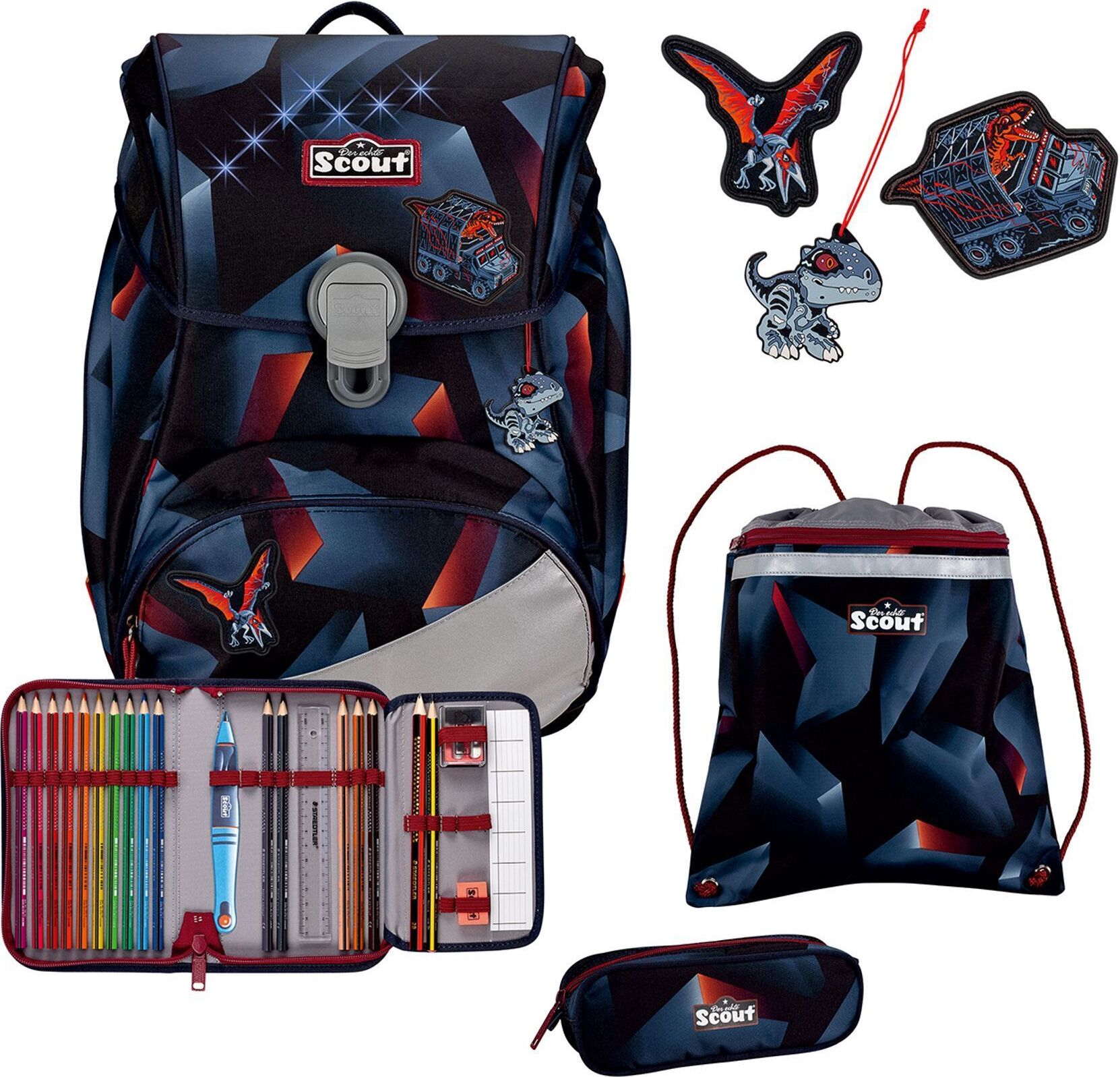 Scout Scout Alpha Exklusiv LED - Schulranzen Set 4tlg.