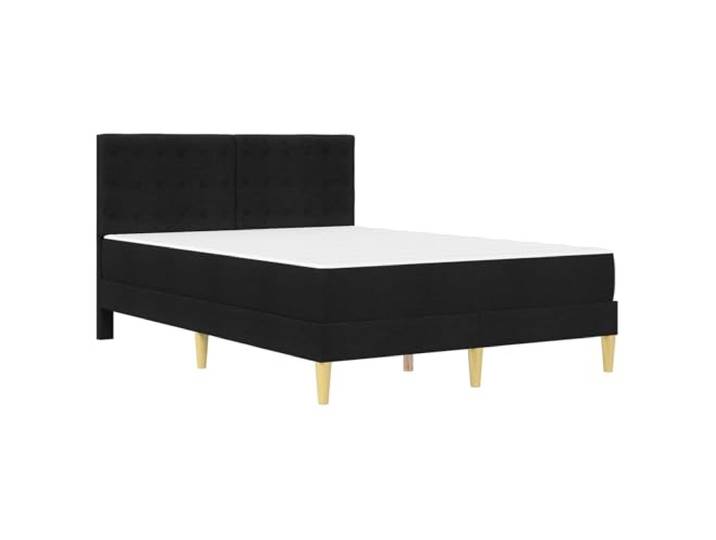 KTHLBRH Bett mit Matratze Schwarz 120 x 200 cm Sperrholz Kopfteil gepolstert, weich, Lattenrost, einfach zu montieren, Verwendung im Innenbereich