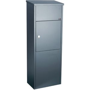 Allux Paketbriefkasten 600 Parcel RS, anthrazit, 38 x 105 x 23 cm, mit Ruko-Sicherheitsschloss