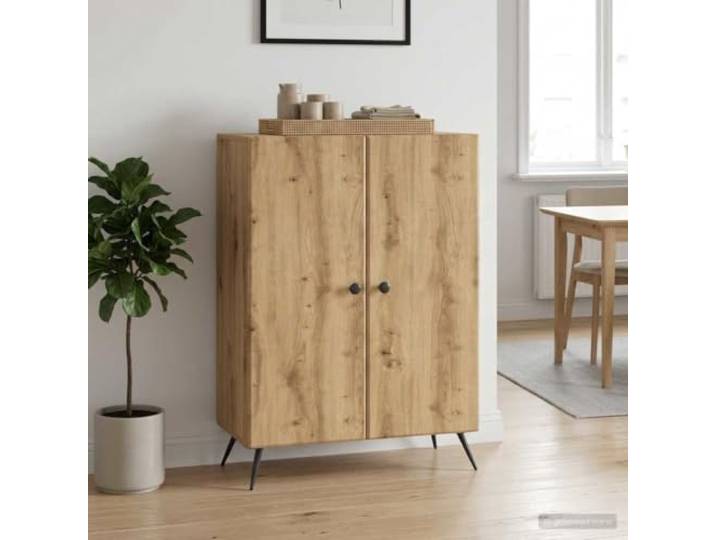 RJPLMFV Anrichte Eiche Handwerk 66 x 34,5 x 90 cm Holzwerkstoff, geräumige Aufbewahrung, minimalistisches Design, für Wohnzimmer und Esszimmer