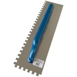 Zahnkelle 4, 6, 8 oder 10 mm, Edelstahl, 480 x 130 mm mit Holzgriff (Schweizer Glätter) - 4,0 mm