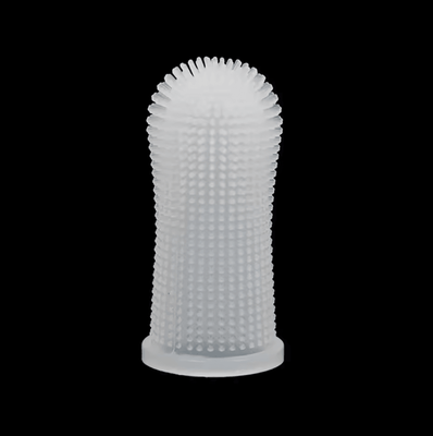 Inspire Curations Soft Silicone Pet Finger Toothbrush For Dogs & Cats 1pc White