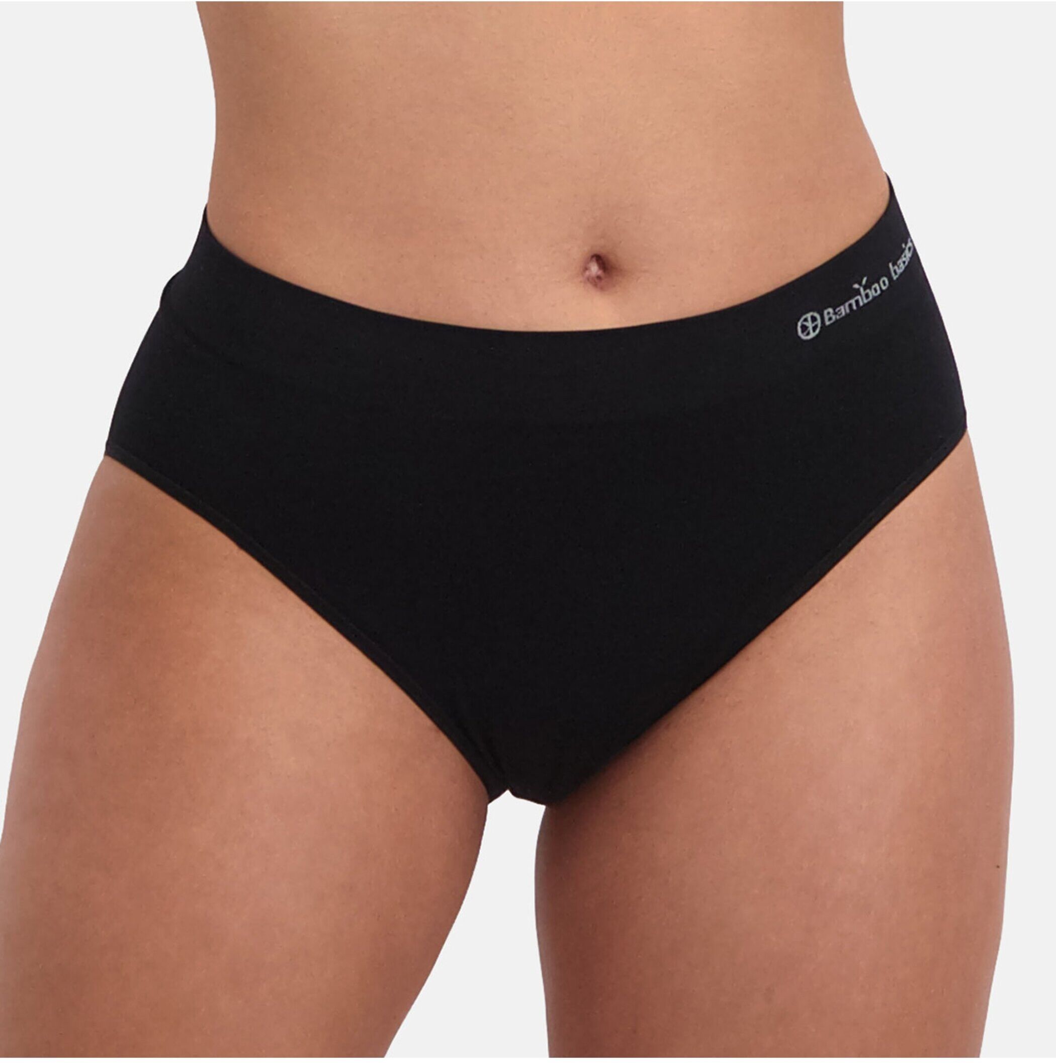 Slip BAMBOO BASICS "Slip BELLE 6er Pack", Damen, Gr. M, schwarz, Obermaterial: 80% Viskose CV. 13% Polyamid PA. 7% Elasthan EL., Unterhosen Slip