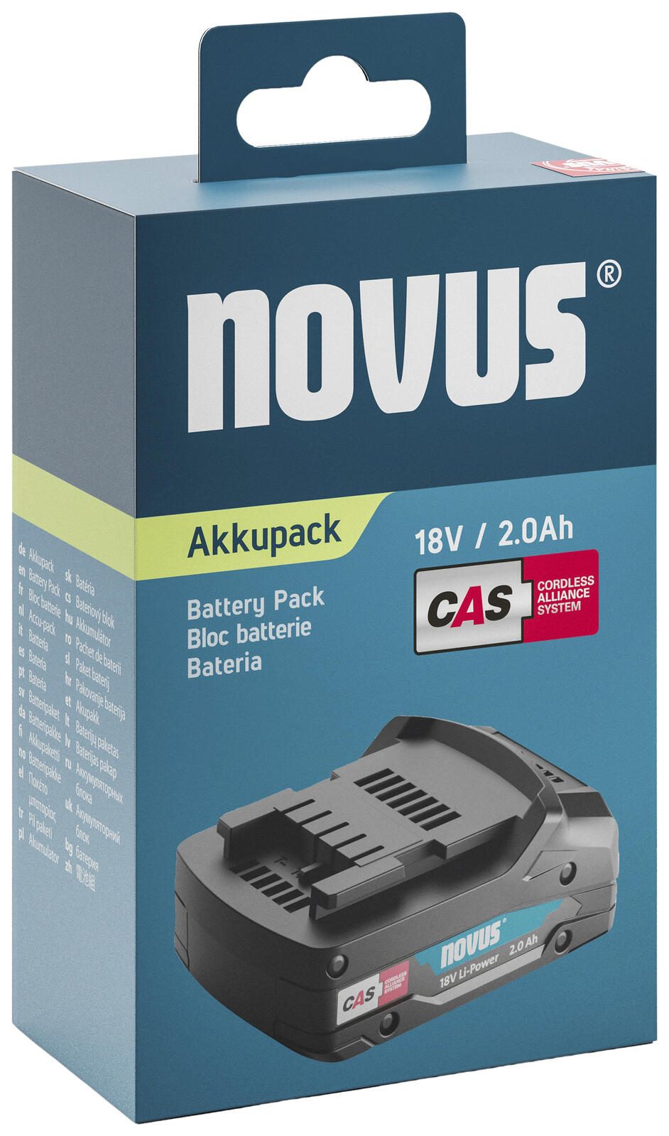 novus Werkzeugakku CAS LiHD-mit Air Cooled-Ladetechnologie 2,0 Ah 031-0367