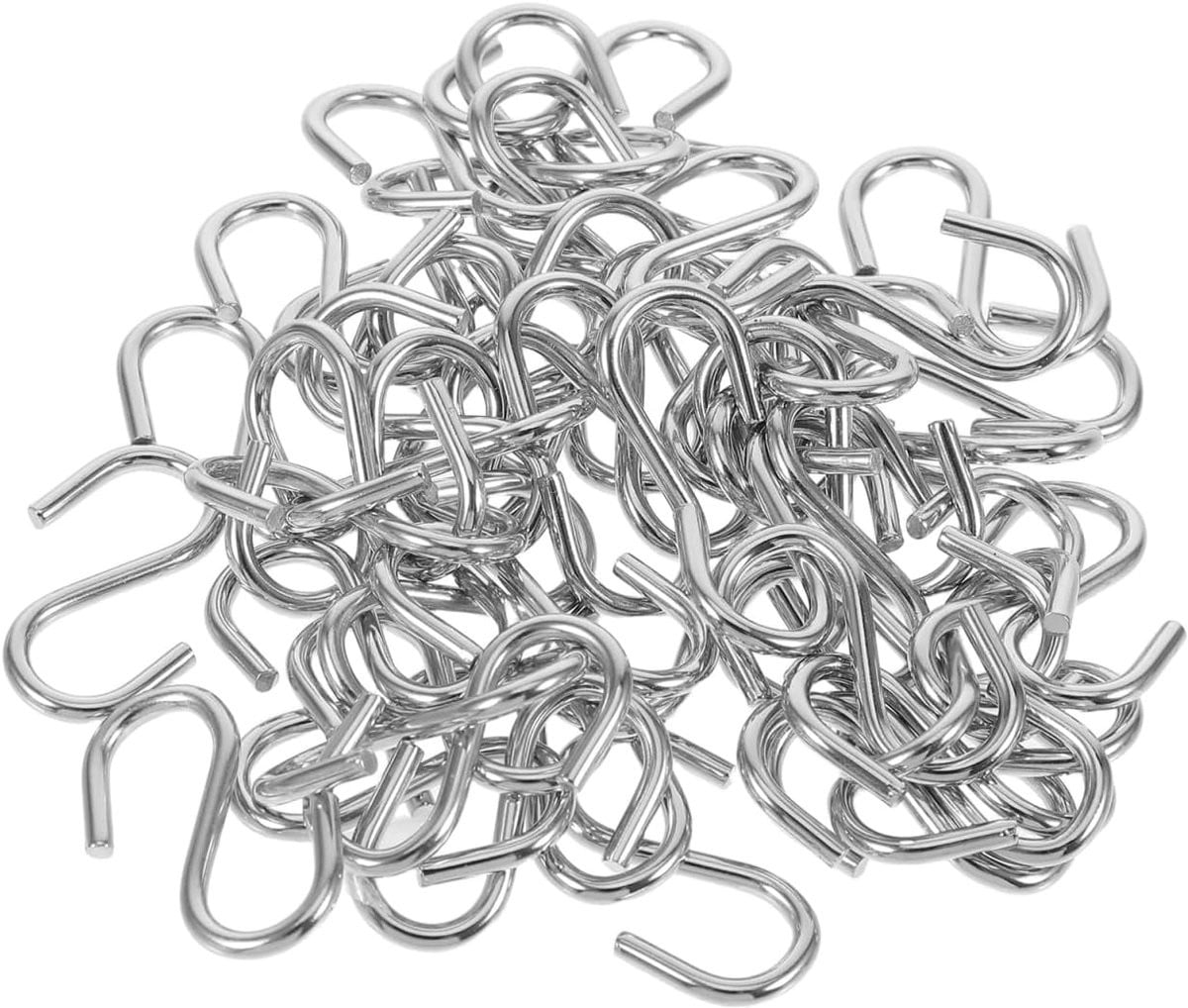 50 stuks Mini Metalen S-haken voor knutselen, sieraden en opbergen