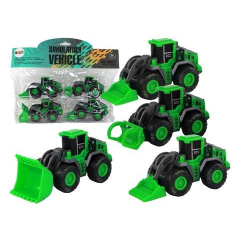 Lean Toys Set landwirtschaftliche Fahrzeuge, grüne Traktoren, 4-teilig (49671317)
