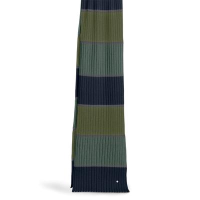 Schal BURLINGTON "Stripe", Jungen, Gr. onesize, tundra pine (7117), Modetücher Schal