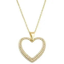 DIAMONIQUE® Anhänger mit Kette mind.= 0,48ct Brillantschliff Edelstahl