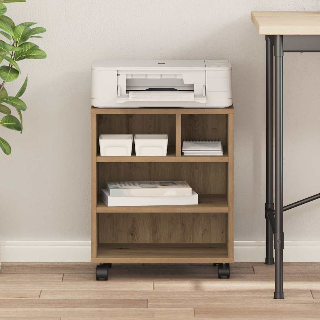 Fleur De Lis Living 48cm H x 41cm W Printer Stand Artisan Oak 48cm H X 41cm W X 32cm D