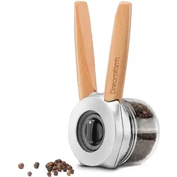 DreamFarm Krydderikvaern Sistema Ortwo, Pfeffermühle + Salzmühle, Silber