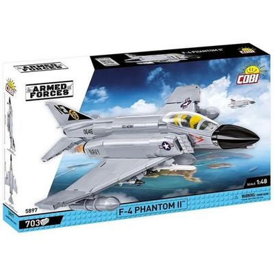 COBI Armed Forces 5897 - F-4 Phantom II USS Midway, Überschall-Mehrzweckjäger, Maßstab 1:48, Bausatz, 703 Teile