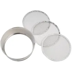 Eva- Kochen und Haushalt Eva Mehlsieb Profi Edelstahl Rostfrei 3 Netz Ø 20,5 cm, Küchensieb, Silber