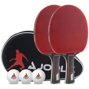 Joola Tischtennisschläger Duo Pro, 6-teiliges Set, 2 Schläger, 3 Bälle & Transporttasche, mit ITTF-Zulassung