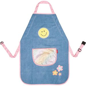 Brunnen Malkittel 1048095422 Kinderschürze Happy Hippie, 5 - 7 Jahre, mit verstellbarem Nackenband