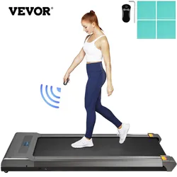 VEVOR Laufband für unter Schreibtisch Silber, Laufband klappbar Fitnessgerät Kapazität 100 kg Lauftraining kompakt kein Handlauf im Büro zu Hause Heimtrainer Professionell