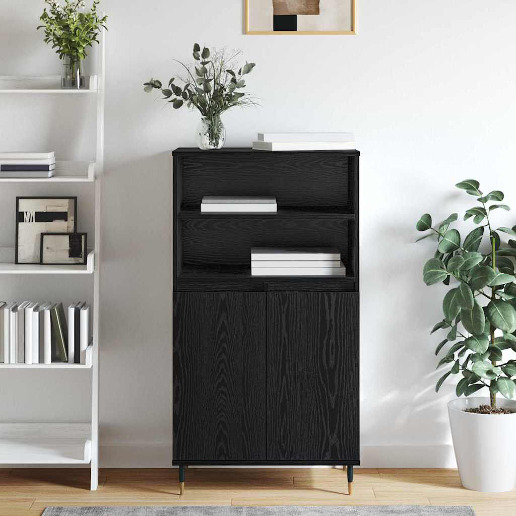 Metro 60cm Sideboard Black 110cm H X 60cm W X 36cm D