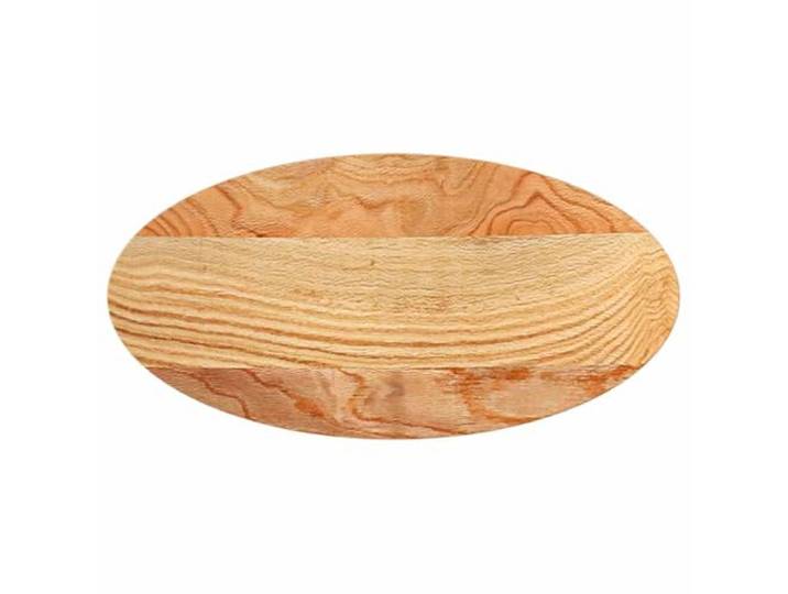 KGHFDVB Tischplatte Eiche Hellbraun 80 x 40 x 4 cm Massivholz Oval fein Massivholz Eiche fein geschliffen, ovale Tischplatte 80 x 40 cm, für Couchtisch Beistelltisch Stehtisch, pflegeleicht feucht
